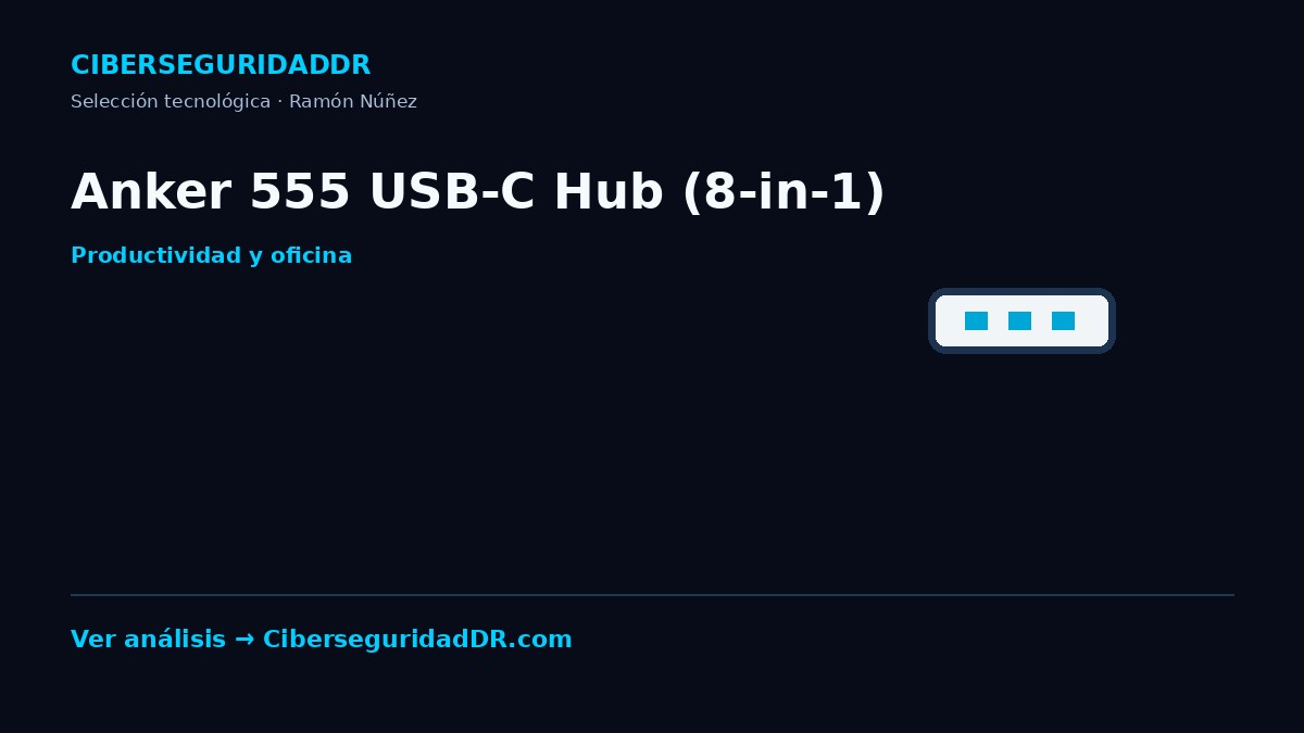 Publicidad horizontal de Anker 555 USB‑C Hub (8-in-1)