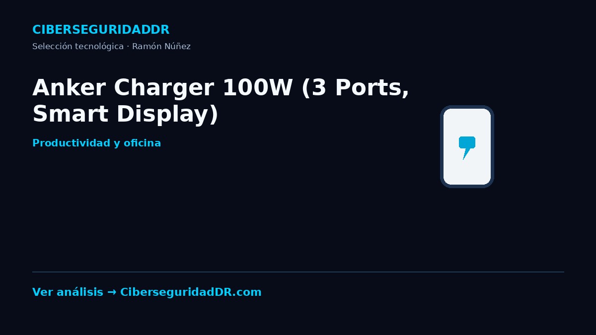 Publicidad horizontal de Anker Charger 100W (3 Ports, Smart Display)