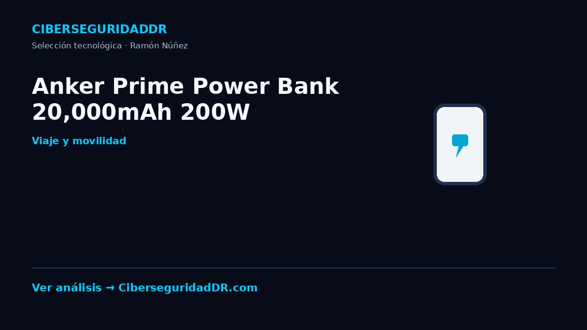 Publicidad horizontal de Anker Prime Power Bank 20,000mAh 200W