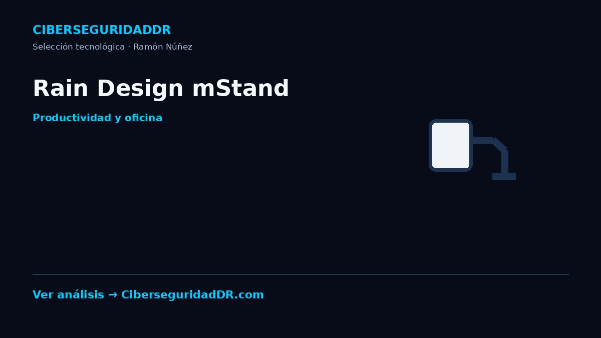 Publicidad horizontal de Rain Design mStand