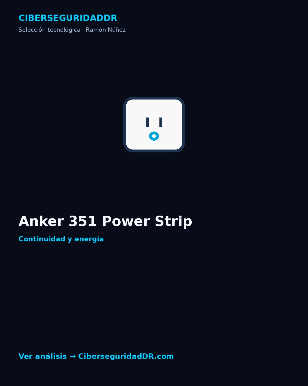 Publicidad vertical de Anker 351 Power Strip