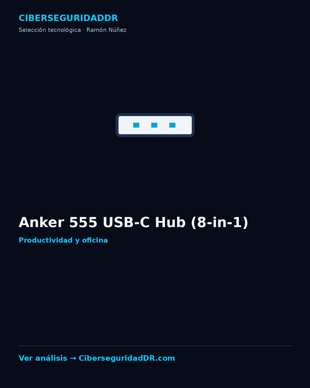 Publicidad vertical de Anker 555 USB‑C Hub (8-in-1)