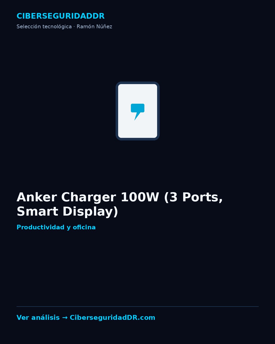 Publicidad vertical de Anker Charger 100W (3 Ports, Smart Display)