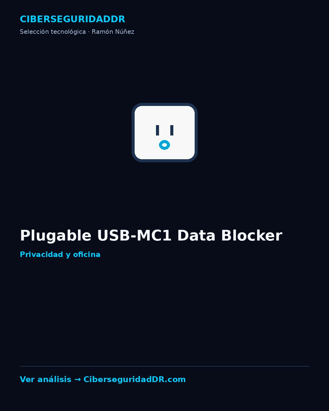 Publicidad vertical de Plugable USB‑MC1 Data Blocker