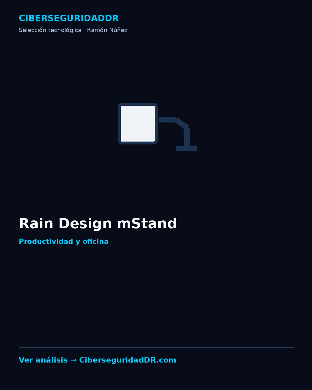 Publicidad vertical de Rain Design mStand