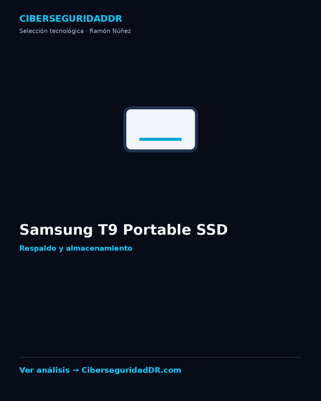 Publicidad vertical de Samsung T9 Portable SSD