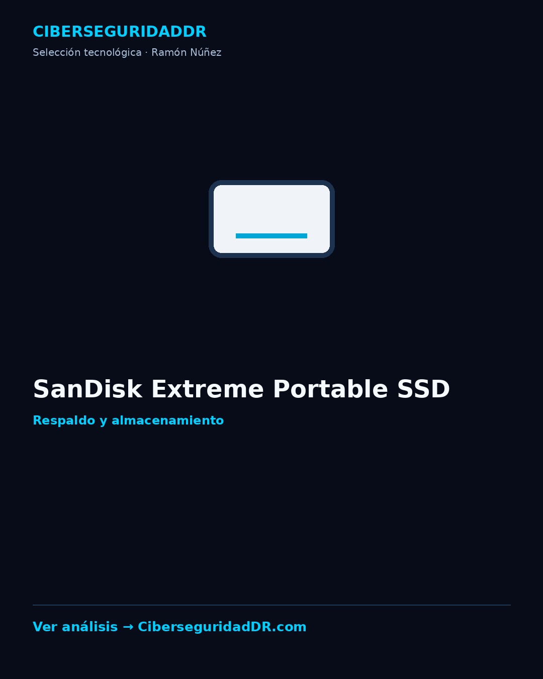 Publicidad vertical de SanDisk Extreme Portable SSD